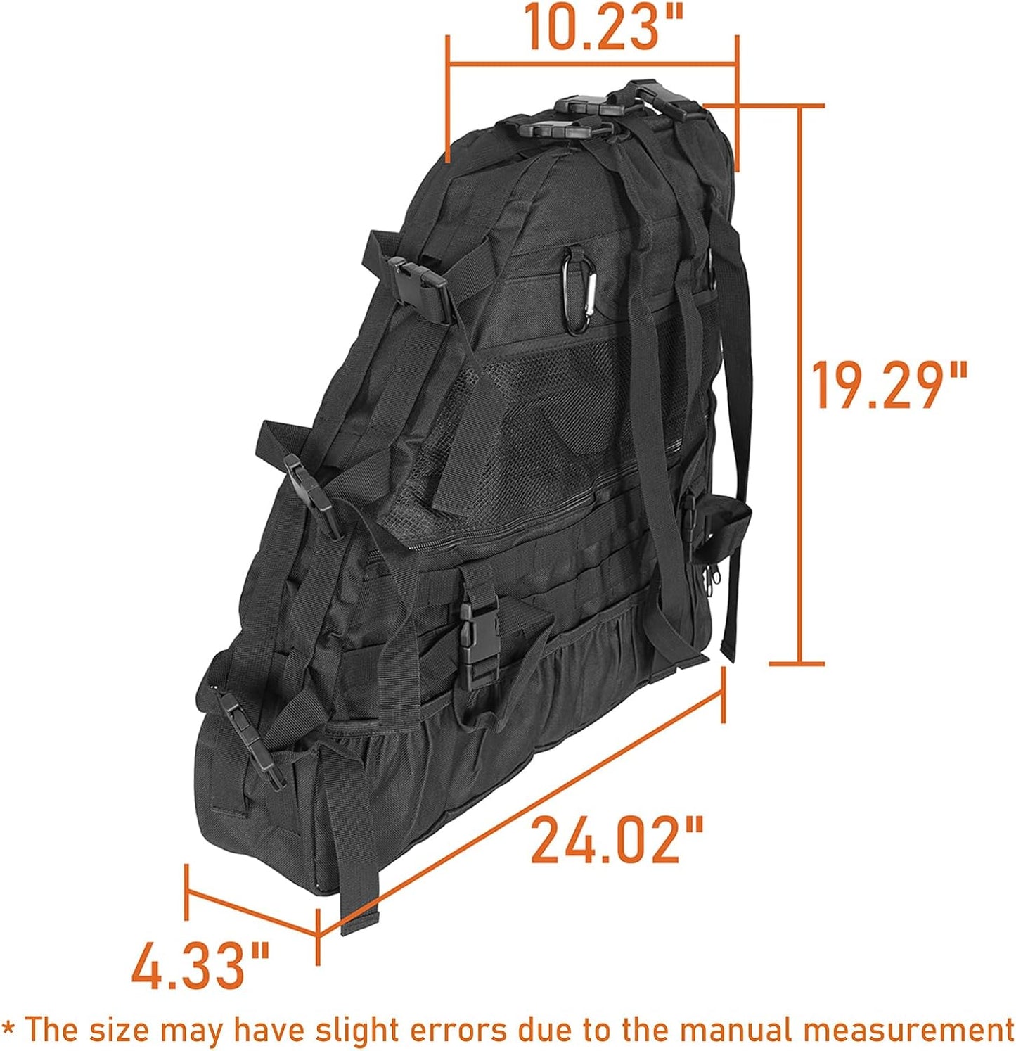 Hooke Road Bronco Roll Bar Storage Cargo Bag Rear Trunk Multi Pockets Cage Organizer for 2021 2022 2023 2024 2025 2026 Ford Bronco 4-Door Interior Accessories (Exclude Bronco Raptor & Sport)