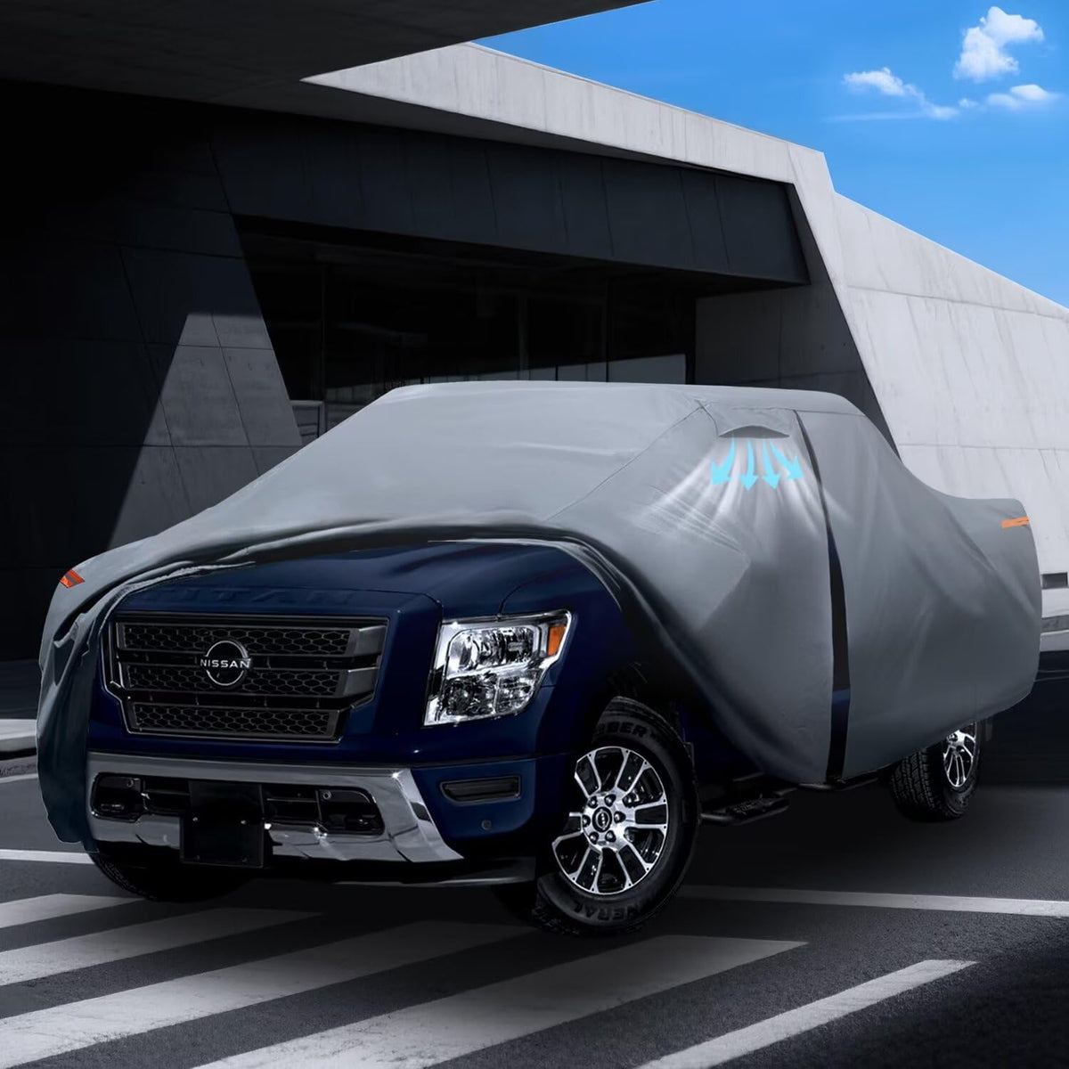 Ford F-150 Truck Cover Custom Fit 2008-2025 SuperCrew Cab Short Bed(5.5'-6.5') with Door Zipper, 12 Layer Pickup Truck Cover Waterproof All Weather, Car Tarp for Wind Dust Sun etc Protection.
