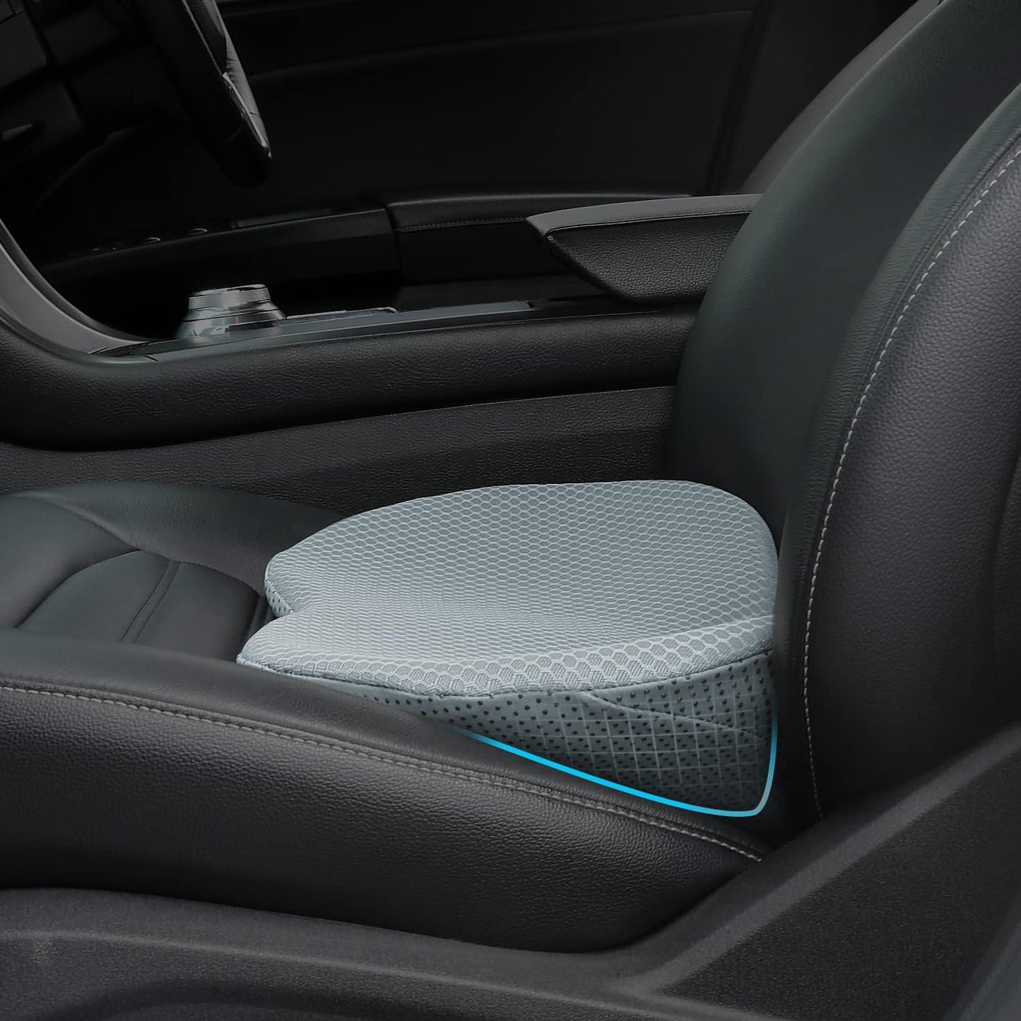 Livtribe Car Seat Cushion - Memory Foam Car Seat Pad - Sciatica & Lower Back Pain Relief - Car Seat Cushions for Driving - Road Trip Essentials for Drivers(Classic Black)