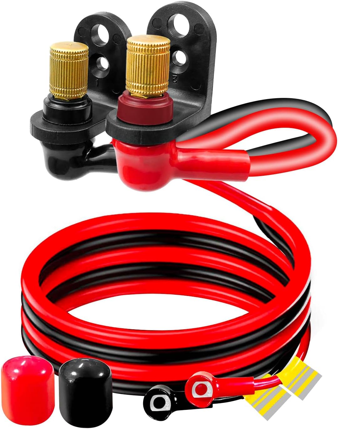 Battery Jump Post Kit with Cable & Mounting Bracket for Car Truck RV