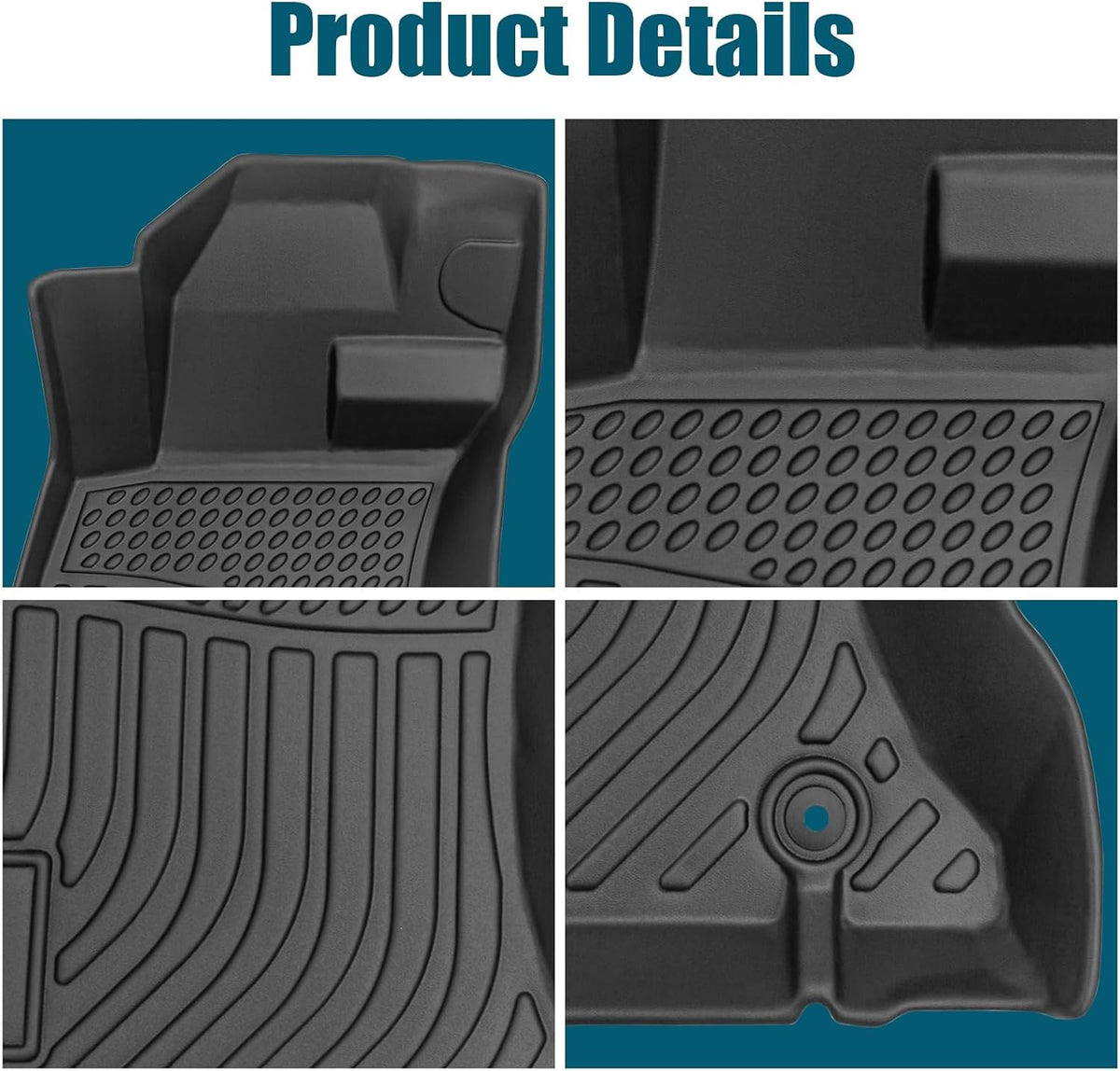 All Weather Floor Mats | Fits for 2016-2017 Subaru Crosstrek; 2015-2021 WRX STI/WRX; 2013-2015 XV Crosstrek; 2012-2016 Impreza | 3D Floor Mats TPE Non-Slip Interior Accessories
