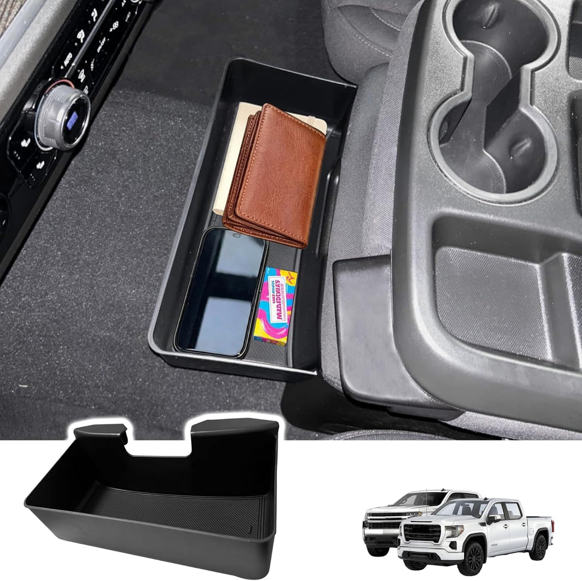 Center Console Organizer Tray for 2019-2026 Chevy Silverado/GMC Sierra