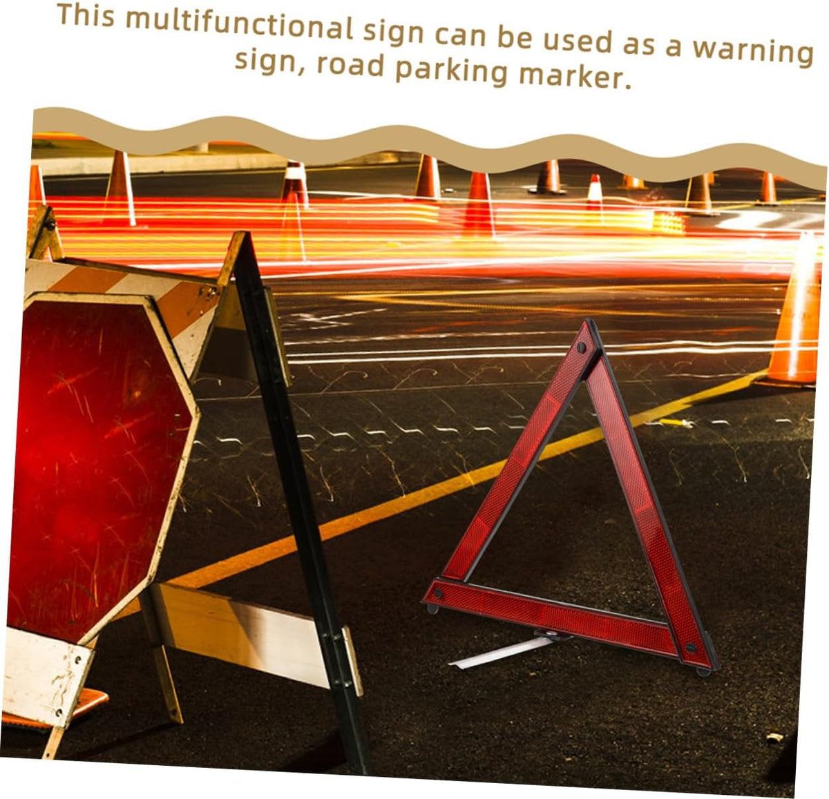 Cabilock 4pcs ABS Emergency Warning Triangles for Roadside Vehicle Use