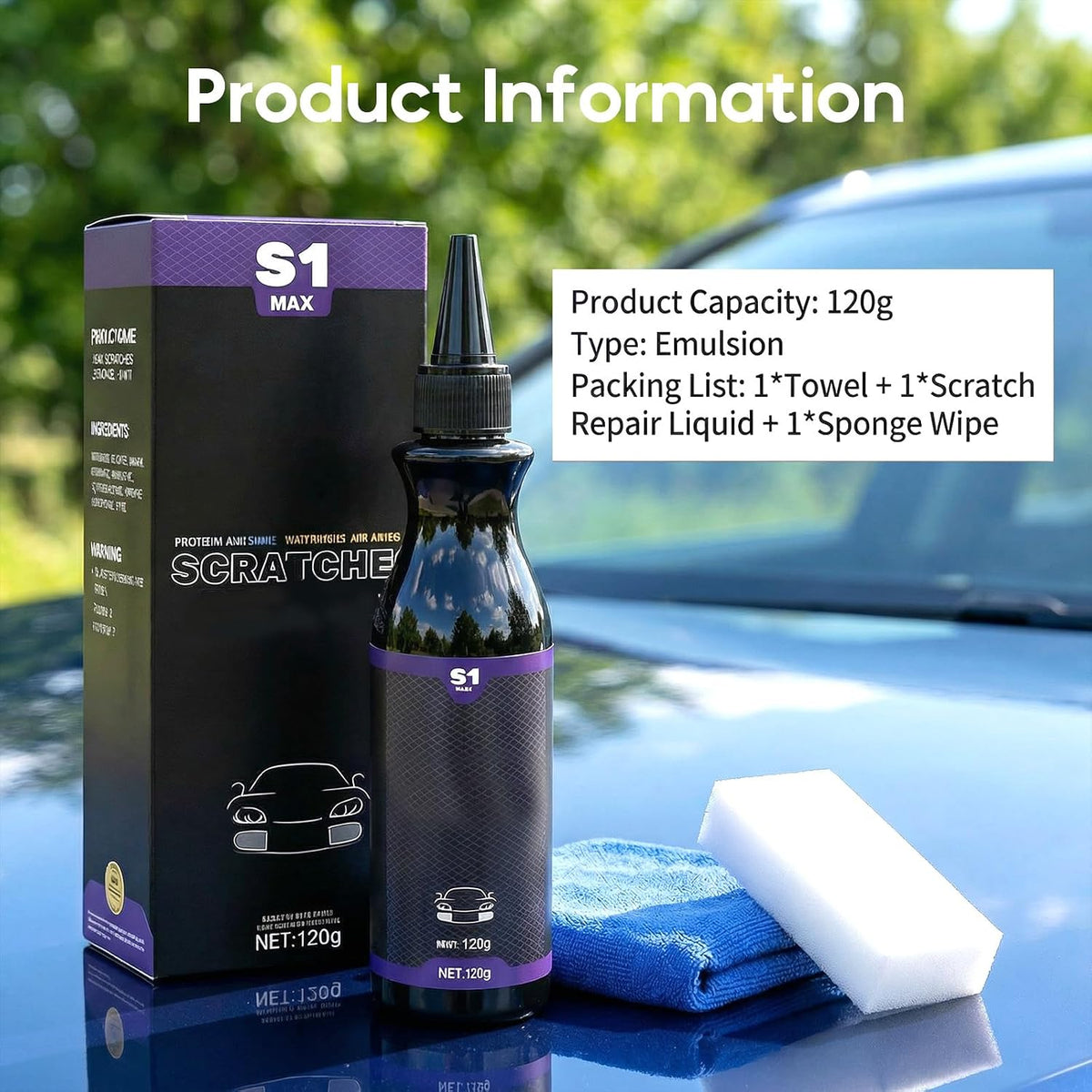 Scratch Remover for Vehicles, 2026 New Car Scratch Repair Kit, Multifunctional Car Paint Scratch Remover for Surface Damage, Portable Car Polishing Wax for All Drivers (2 Set)