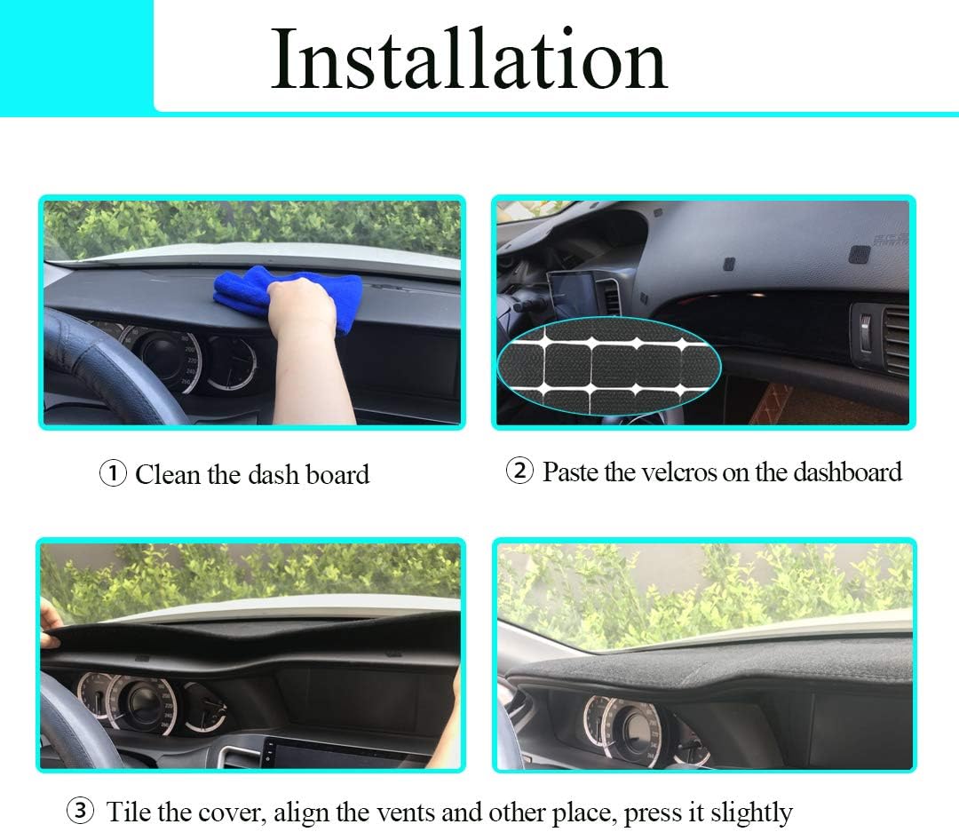 Yiz Dash Cover Mat for 2007-2014 Chevy Tahoe,GMC Yukon/Yukon XL (Black) Y24