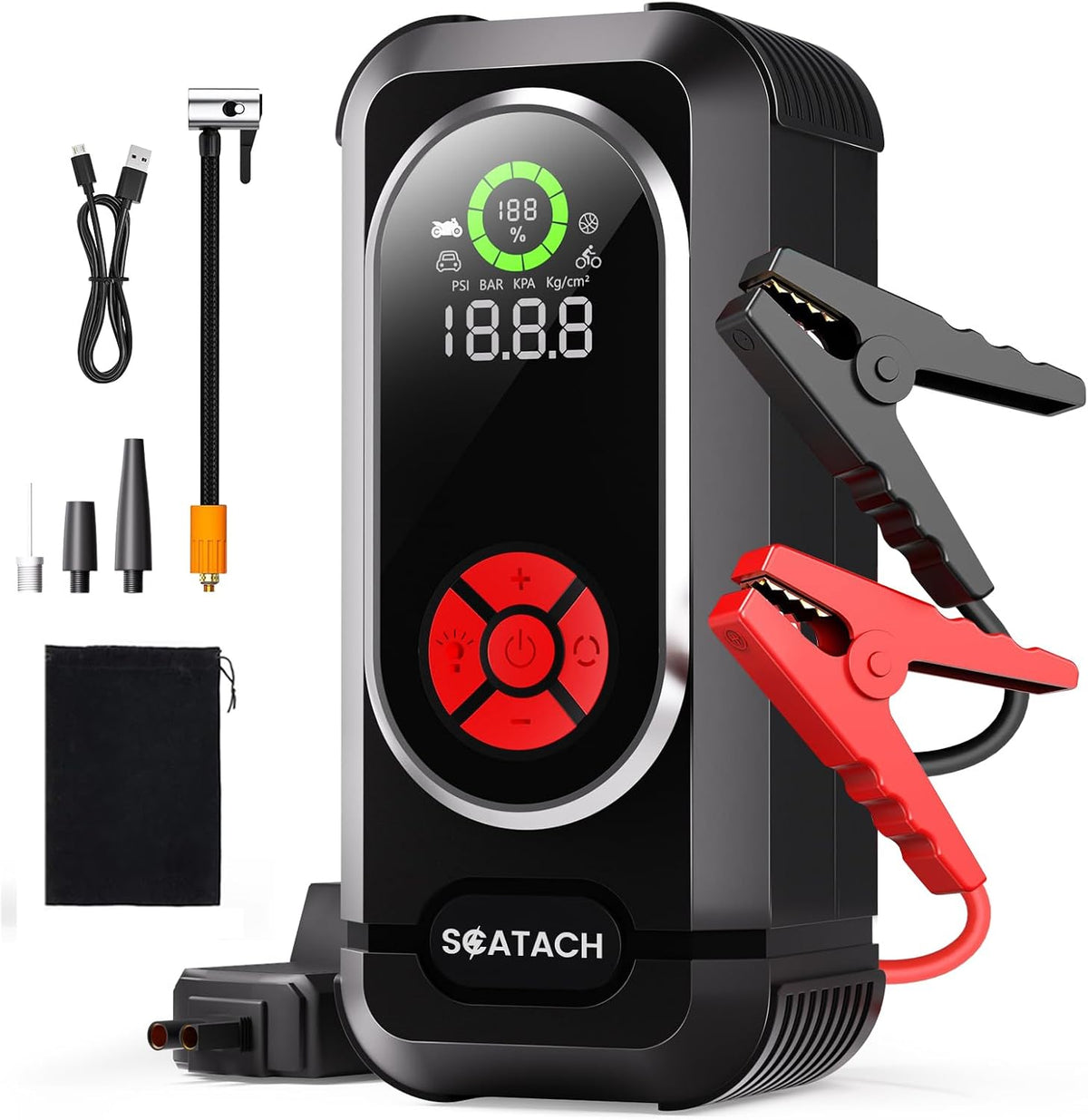 Scatach Jump Starter 5000A, 12V Car Battery Jump Starter