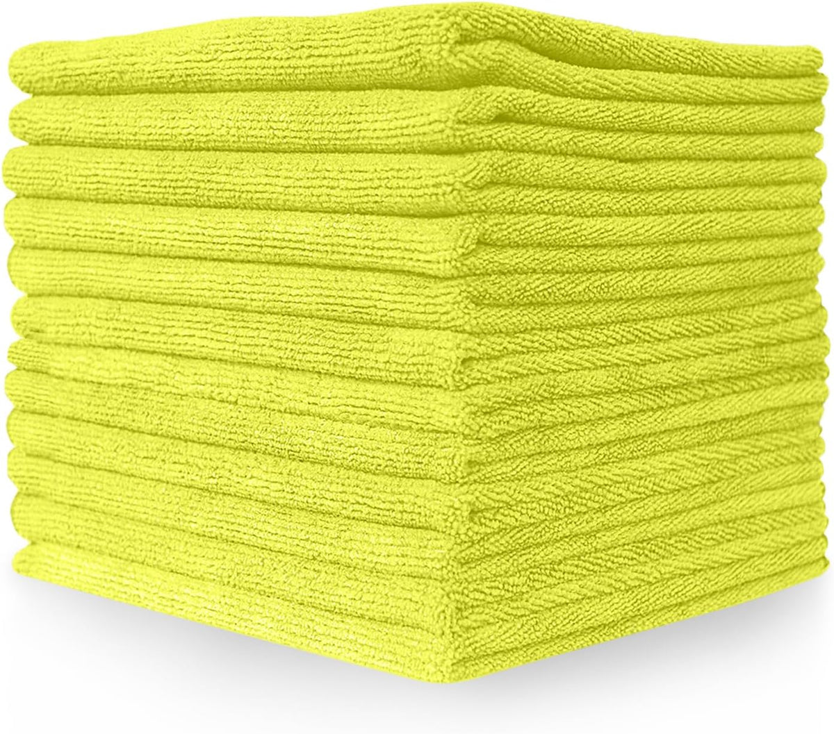 SAIU Microfiber Cleaning Cloths 16x16 in Grey/Blue/Yellow Higher Absorency 12 Pack, Car Washing Cloth Dry Dust Polish Multiple Uses (Blue)