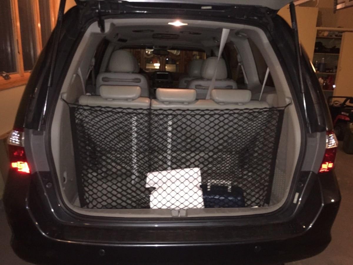 Envelope Style Trunk Mesh Cargo Net for Honda Odyssey 1995-2025 - Car Accessories - Premium Trunk Organizers and Storage - Cargo Net for SUV - Vehicle Carrier Organizer for Honda Odyssey