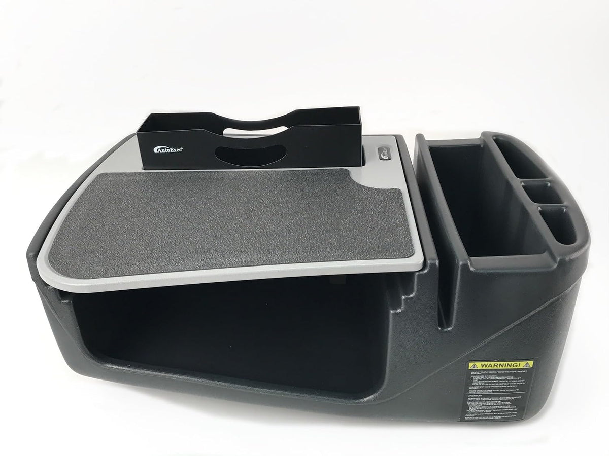AutoExec Efficiency FileMaster Car Desk for Your Vehicle Workstation and Mobile Office, Grey