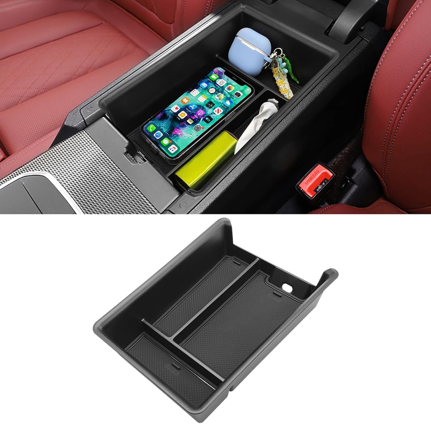 Jaronx For BMW X5 G05/X6 G06/X7 G07 Center Console Organizer | Console Organizer Tray Storage Compatible with BMW X5 G05/ X7 G07 2019-2026, X6 G06 2020-2026
