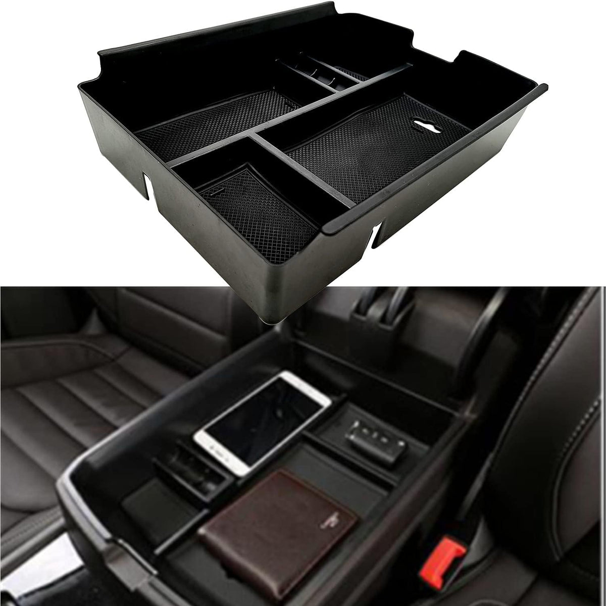 Door Grab Handle Storage Box Organizer Tray Accessories fit for VW Atlas and Cross Sport 2018 2019 2020 2021 2022 2023 (Not fit for 2024) (Handle Organizer)