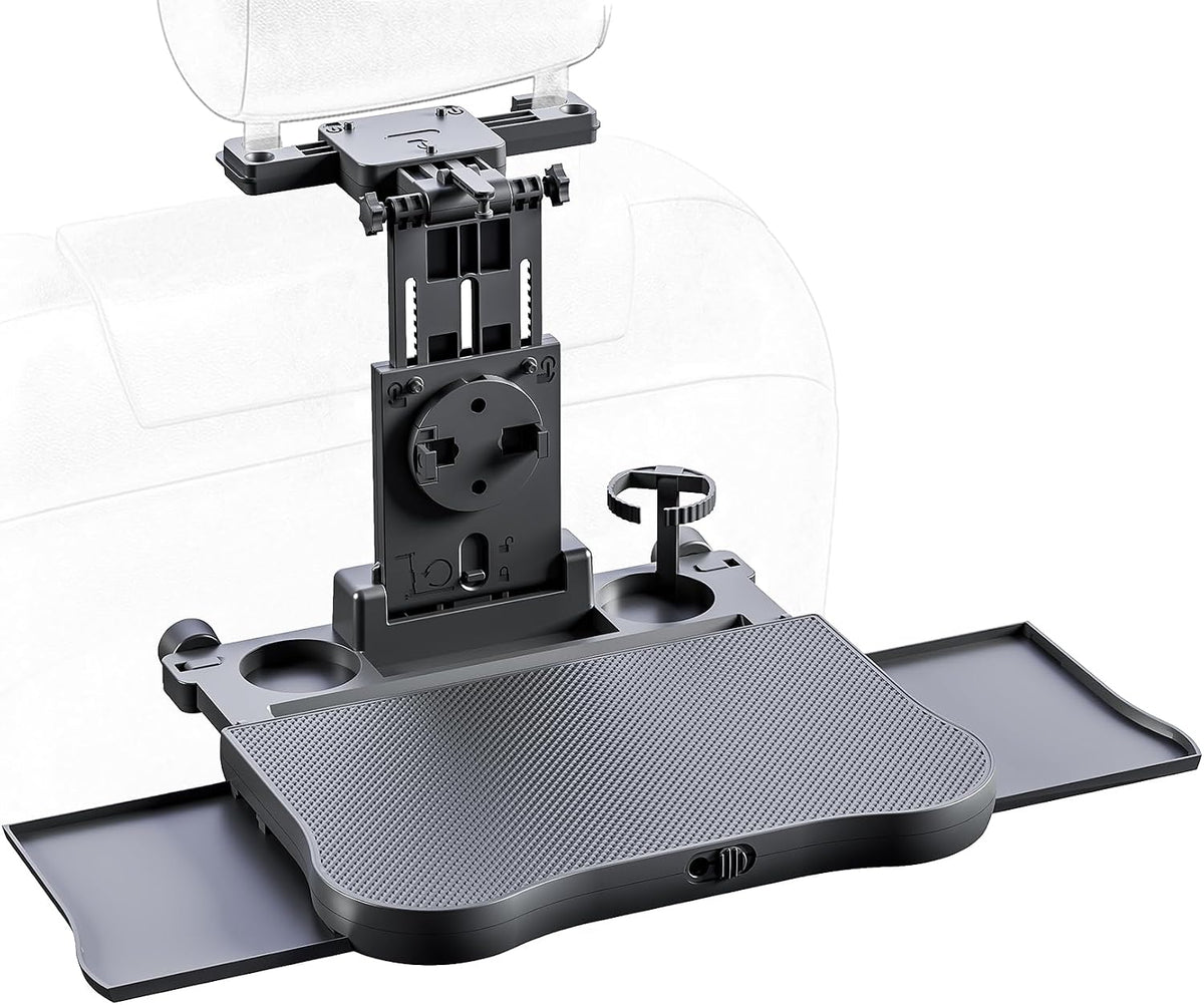 Steering Wheel Tray Desk with Expandable Trays, Steering Wheel Table Food Tray for Front Seat Eating Dinning Working, Adjustable Laptop Tray for Car