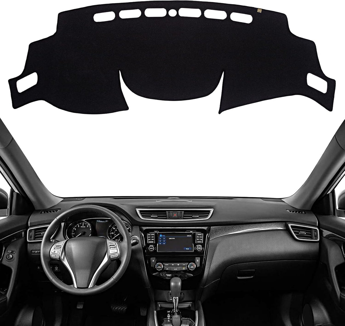 Dashboard Cover Dash Mat Fit for Ni-ssan Sentra 2019-2013 (Without HUD Models),Car Dash Board Mat Anti-Glare Carpet,Non-Slip Pad Sunshield Protector (Black)