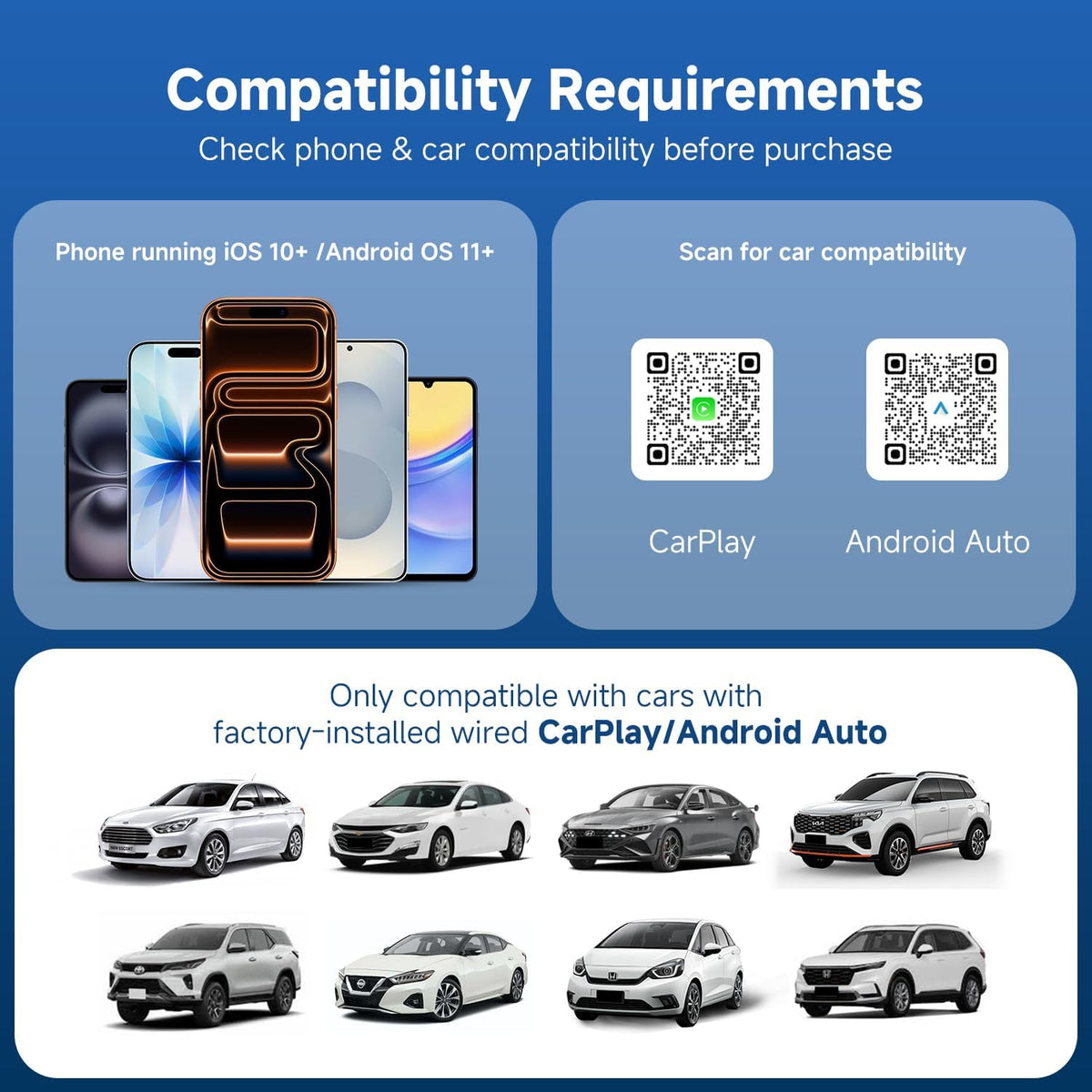 2026 USB Mini Wireless CarPlay Android Auto Adapter 2-in-1 Car Play Dongle