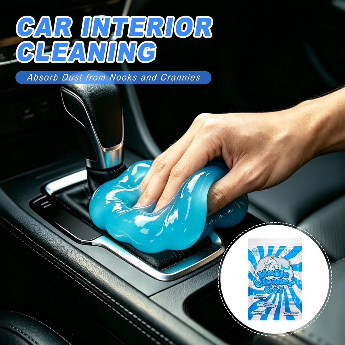 Car Interior Cleaning Kit - Windshield Cleaner Tool, 3 Graded Boar Brushes, Double Head AC Vent Shutter Brush, Towels, Duster, Car Interior Detailing Kit for RVs, Truck, Trailer
