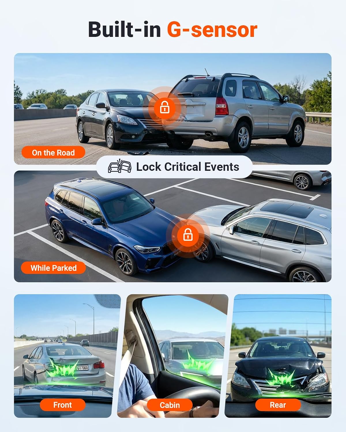 【Bundle: Vantrue N4S Dash Cam & 128GB microSD Card】 STARVIS 2, PlatePix, 2.7K+1440P+1440 Front Inside Rear Dashcam, 24/7 Buffered Parking Mode, Support 1TB Max