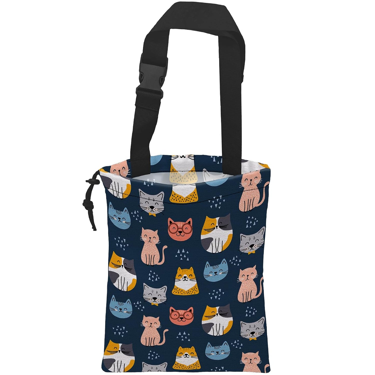Car Trash Bag Cow Texture Car Garbage Bag Hanging Car Trash Can for Back Seat with Drawstring, Waterproof Garbage Bags for Accessories Vehicle Travelling Camping Outdoor