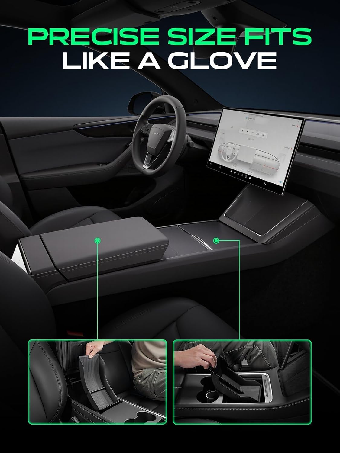 YHTAUTO Lower Center Console Organizer Tray for Tesla Model 3 & Model Y