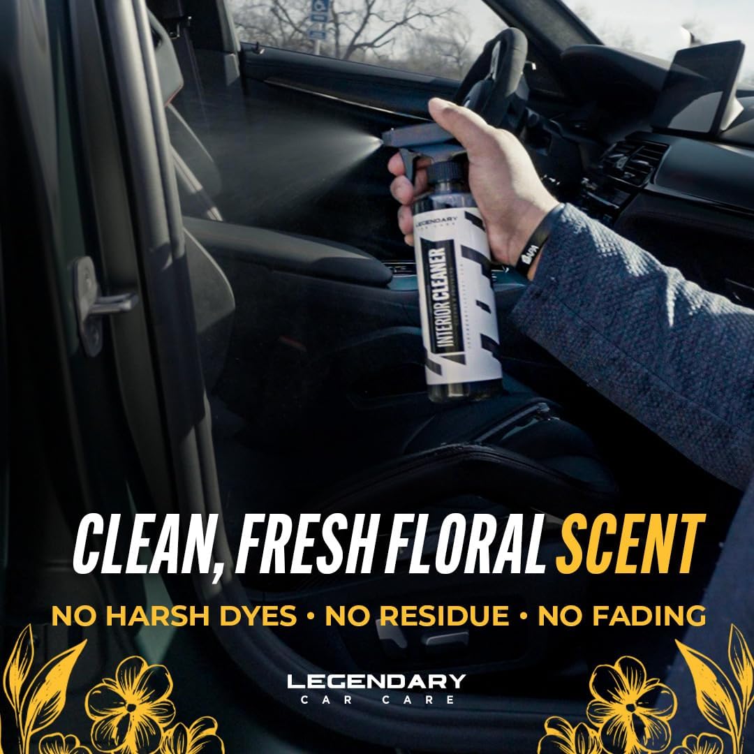Legendary Interior Cleaner 16oz - All Purpose Interior Detailer & Carpet Cleaner for Cars - Safe on Leather, Plastic, Vinyl, Upholstery & Dashboard - UV Protectant - Tough on Stains & Dirt