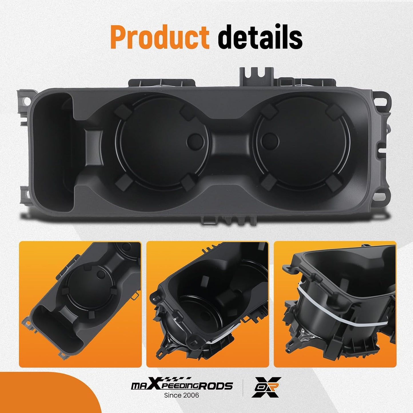 maXpeedingrods Console Cup Holder LB5Z7813562AB Fits for Ford Explorer 2020-2025 (with Wireless Charging) # LB5Z-7813562-AB Beverage Holder Insert