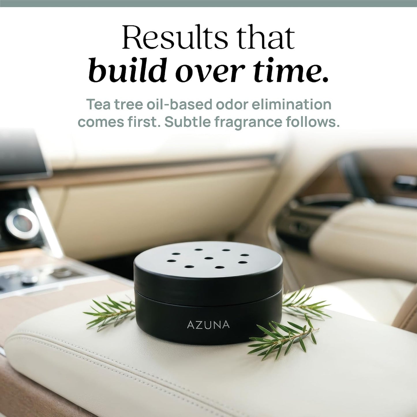Azuna Car Air Freshener & Auto Odor Eliminator Pods Trio | New Car Scent | Plant Powered by 100% Australian Tea Tree Oil | Long Lasting and No harsh chemicals | Made in USA | 3 Pack of 2oz Pods