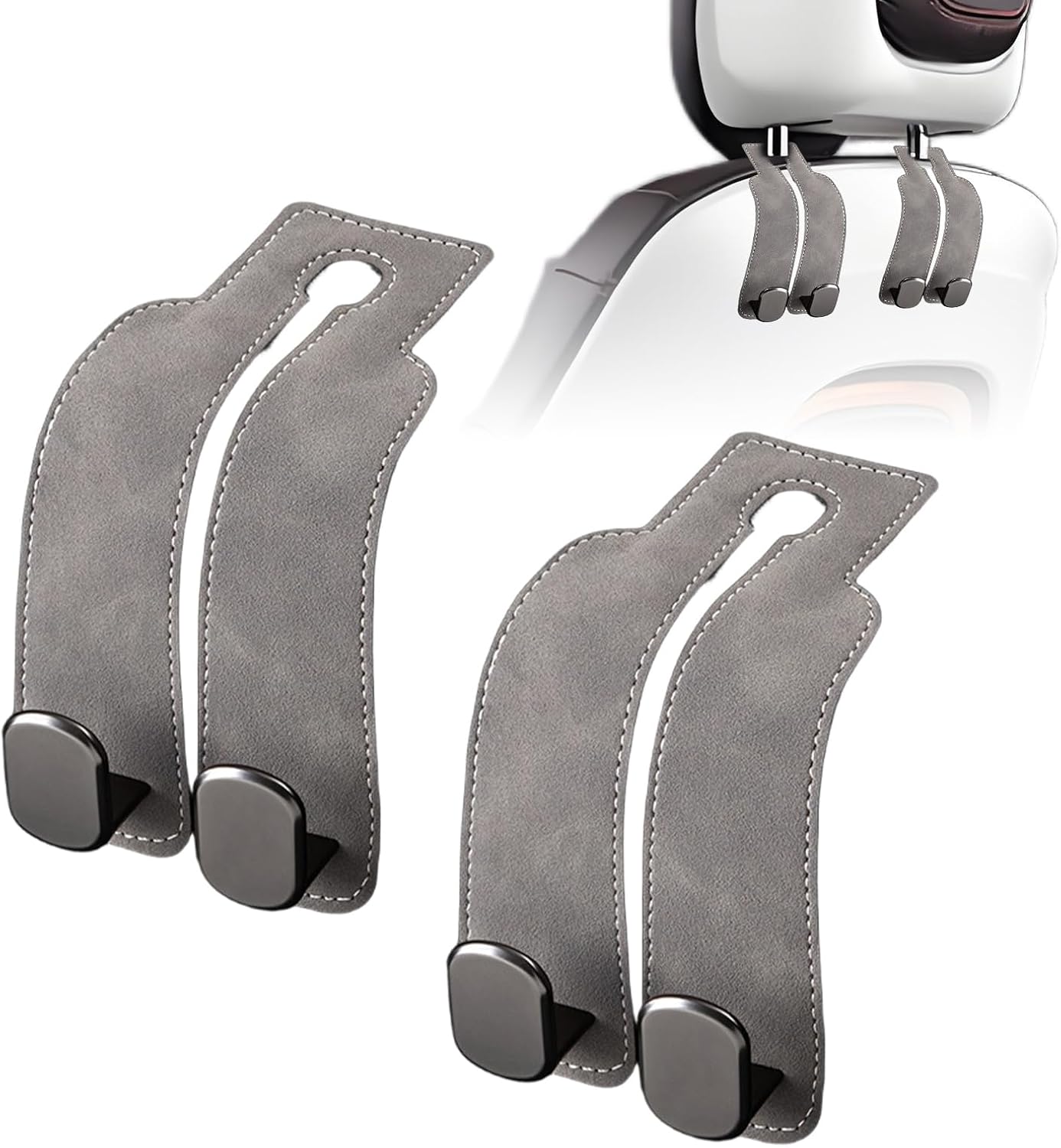 Car Purse Hook Purse Hook for Car Seats Headrest Car Seat Hooks,Heavy Duty Vehicle Organizer for Handbags, Groceries, Purses, Keep Car Tidy (Black, 2 Pack)