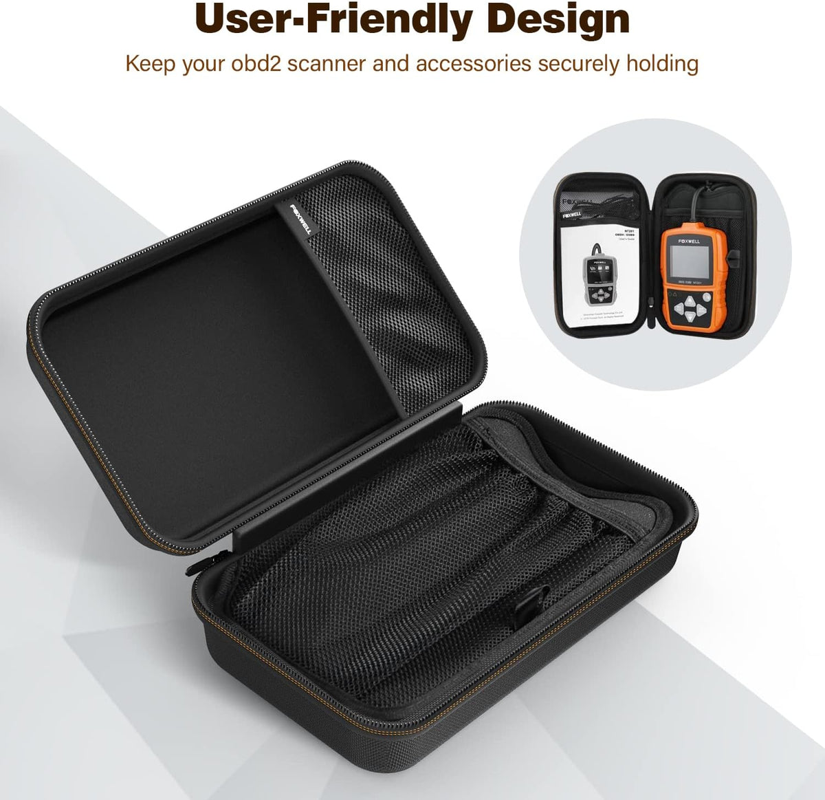 FOXWELL NT301 CASE OBD2 Scanner Professional Enhanced OBDII Diagnostic Box