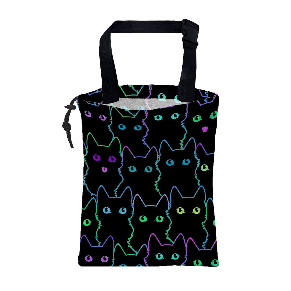 Car Garbage Bag Beautiful Blue Blooming Flowers Drawstring Car Trash Bag Hanging for Back Seat with Adjustable Buckle Canvas Vehicle Trash Can Easy-to-Install