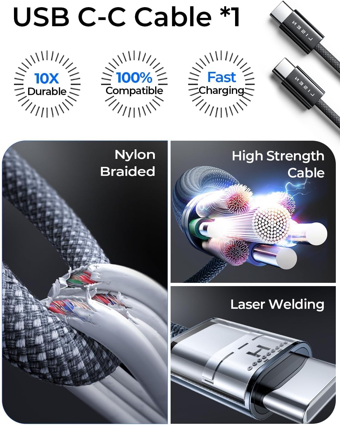 LISEN 108W Car Charger USB C Fast Charging for iPhone Duo 3-Port Cigarette Lighter Adapter Super Fast Charge 12V Type C Cell Phone Automobile Chargers for iPhone 18 17 16 15 Pro Max Samsung S26 Pixel