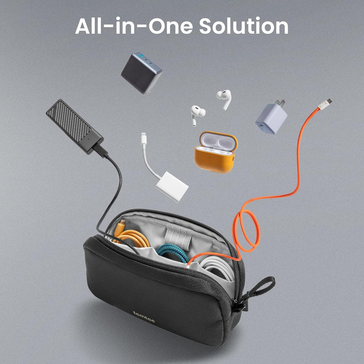 tomtoc Electronics Organizer Travel Case, Cable Organizer for Essentials