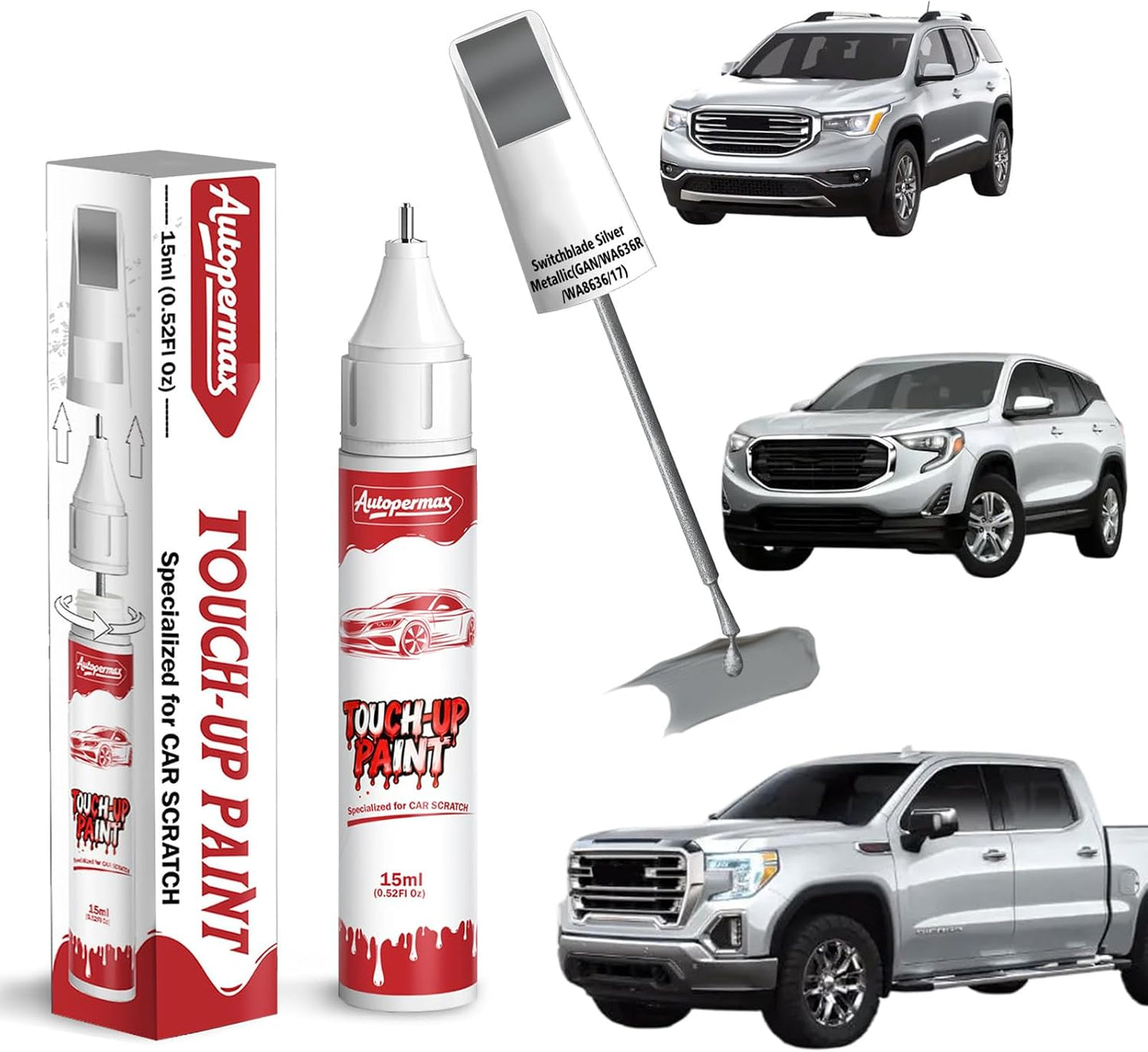 RR Ruby Red Metallic Car Touch Up Paint for Ford, Color Accurate Two-In-One Car Paint Scratch Repair Pen, Professional Scratch Remover for Vehicles Chips and Nicks Scuff