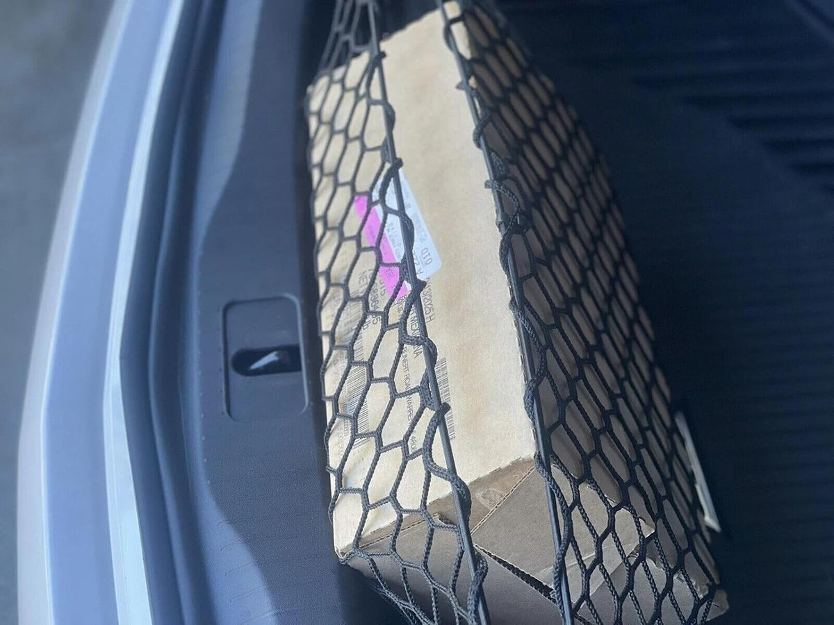 Trunk Rear Organizer Cargo Net for Cadillac CT6 2016-2020 – Envelope Style Cargo Net for Sedan–Premium Mesh Elastic Car Trunk Organizer Vehicle Carrier Storage – Compatible with CT6