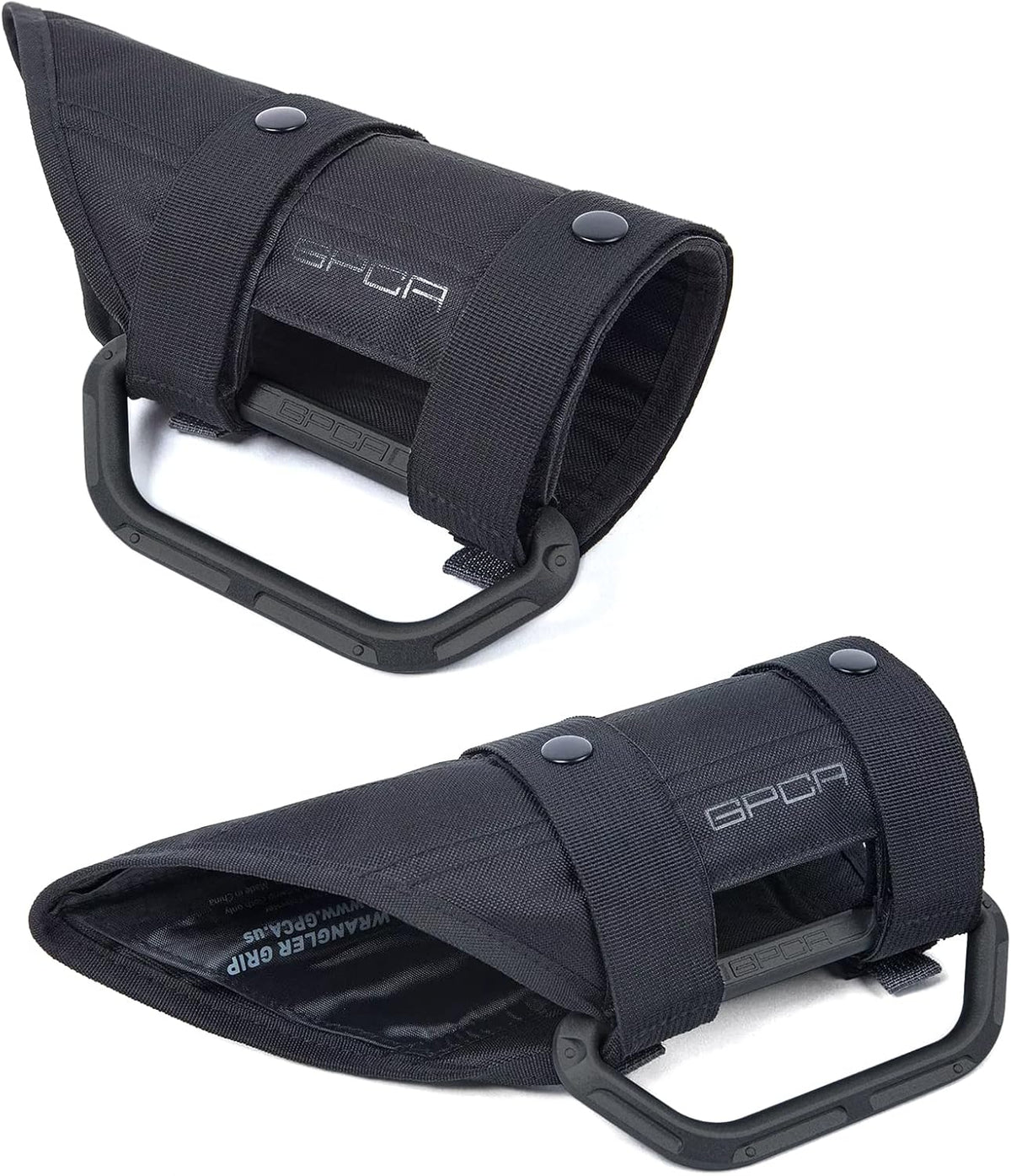 GPCA - GP Grip LITE Grab Handle, Aluminum Metal Patented Roll Bar Grab Handles Made for Jeep Wrangler 4xe, JL, JT, JK, Sport, Sahara and Rubicon 4DR/2DR 2007-2023, Single, Jet Black