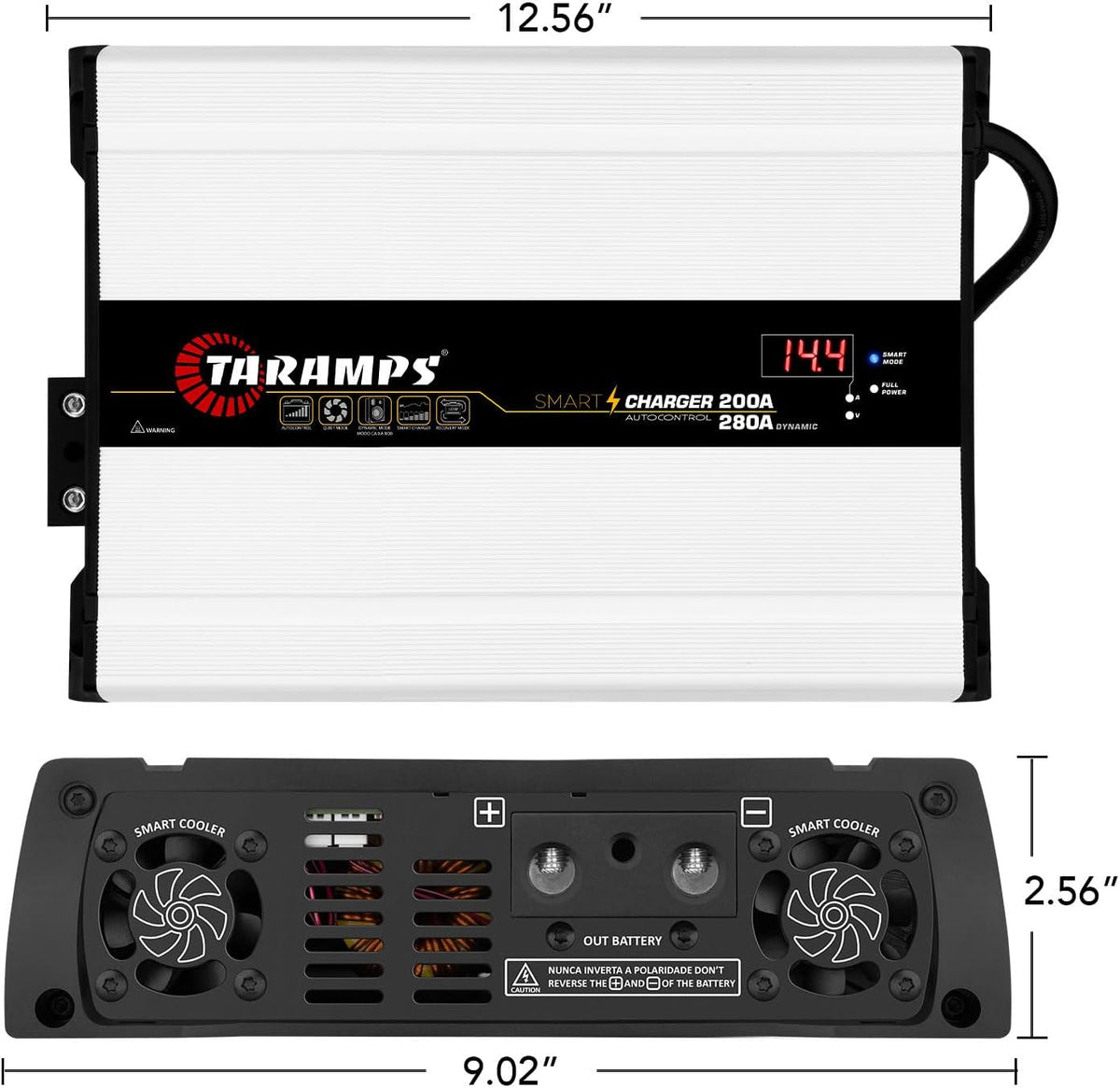 Taramps Smart Charger 200/280A Battery Charger 280A Dynamic Mode Car Audio System Power Supply 4000 Watts Max Output Power Bivolt Automatic 127/220VAC