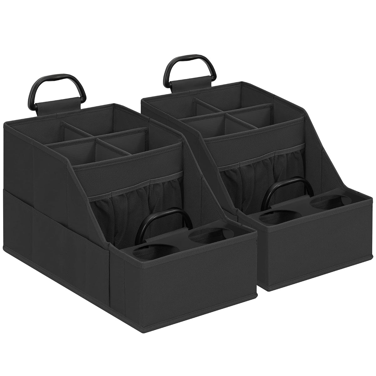 Car Seat Organizer Backseat Front Seat, Car Organizer With 12 Storage Compartments 2 Cup Holders, Snack Storage For Kids Baby, SUV Truck Van Collapsible Storage Bag For Travel, GY
