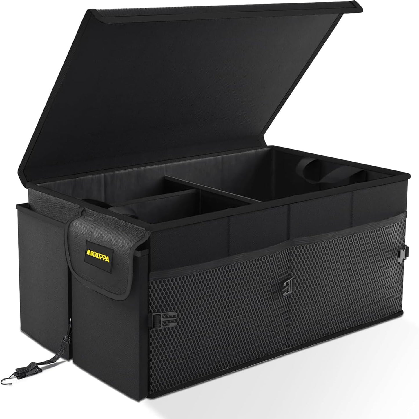 MIKKUPPA Car Trunk Organizer - 65L Collapsible Trunk Organizer with Lid, Sturdy Car Storage for SUV Auto Truck Van with Adjustable Straps and Non Slip Bottom