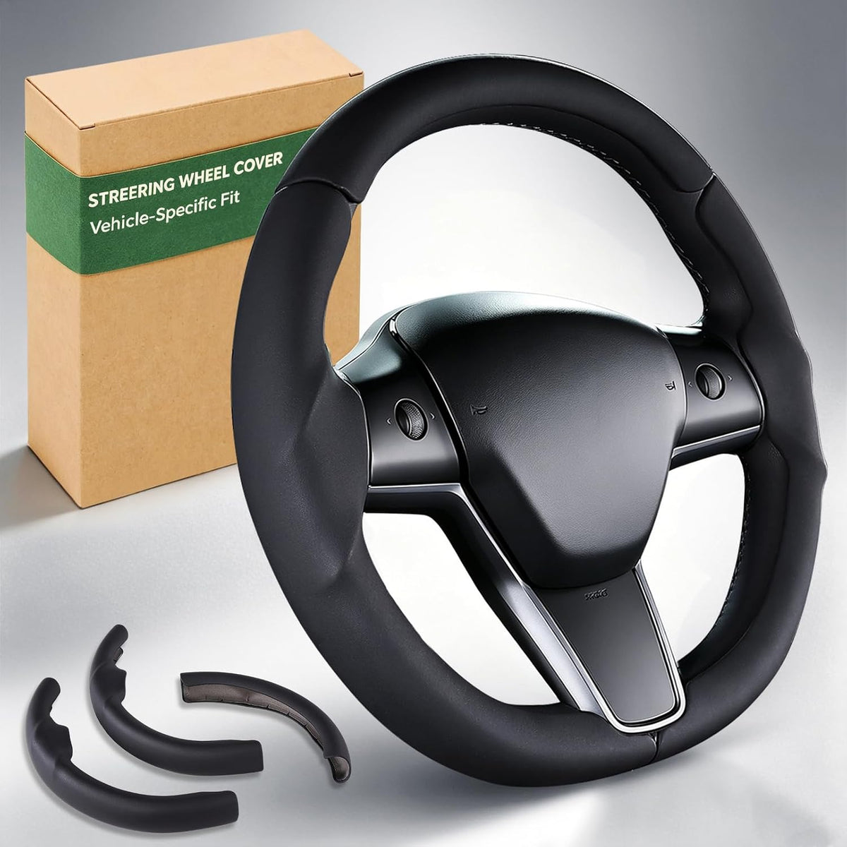 Aimato Customized Car Steering Wheel Cover for Tesla Model 3/Y