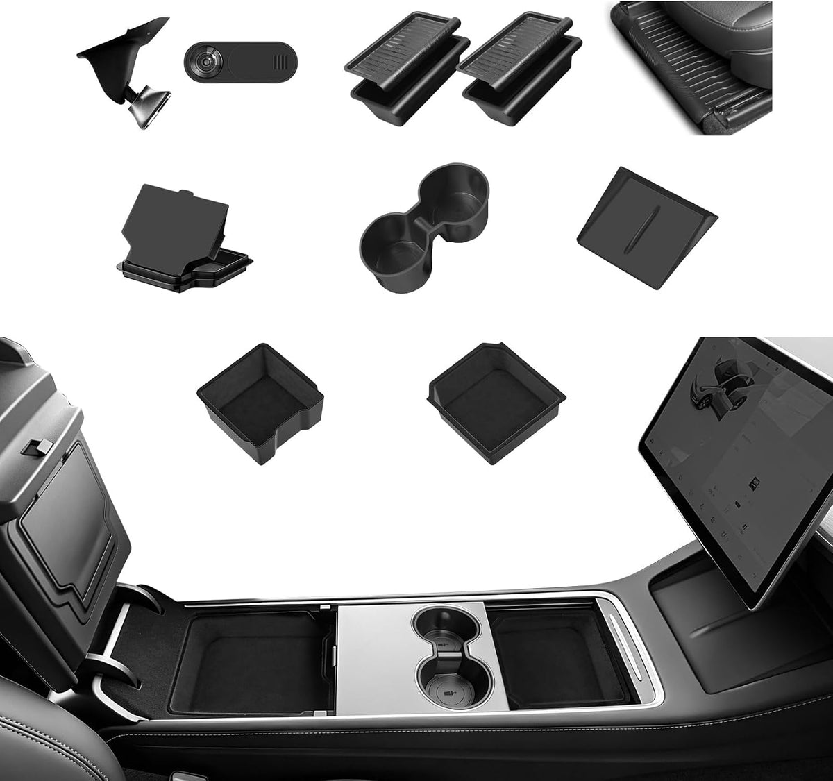 Rear Trunk Storage Bins for 2025-2026 Tesla Model Y Juniper