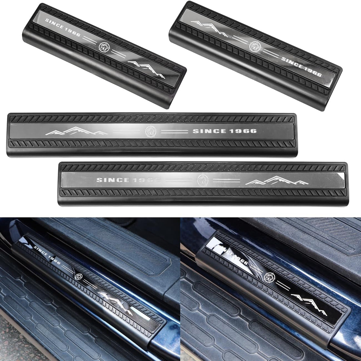 Door Sill Edge Entry Guards Compatible with 2021-2026 Ford Bronco 4 Door