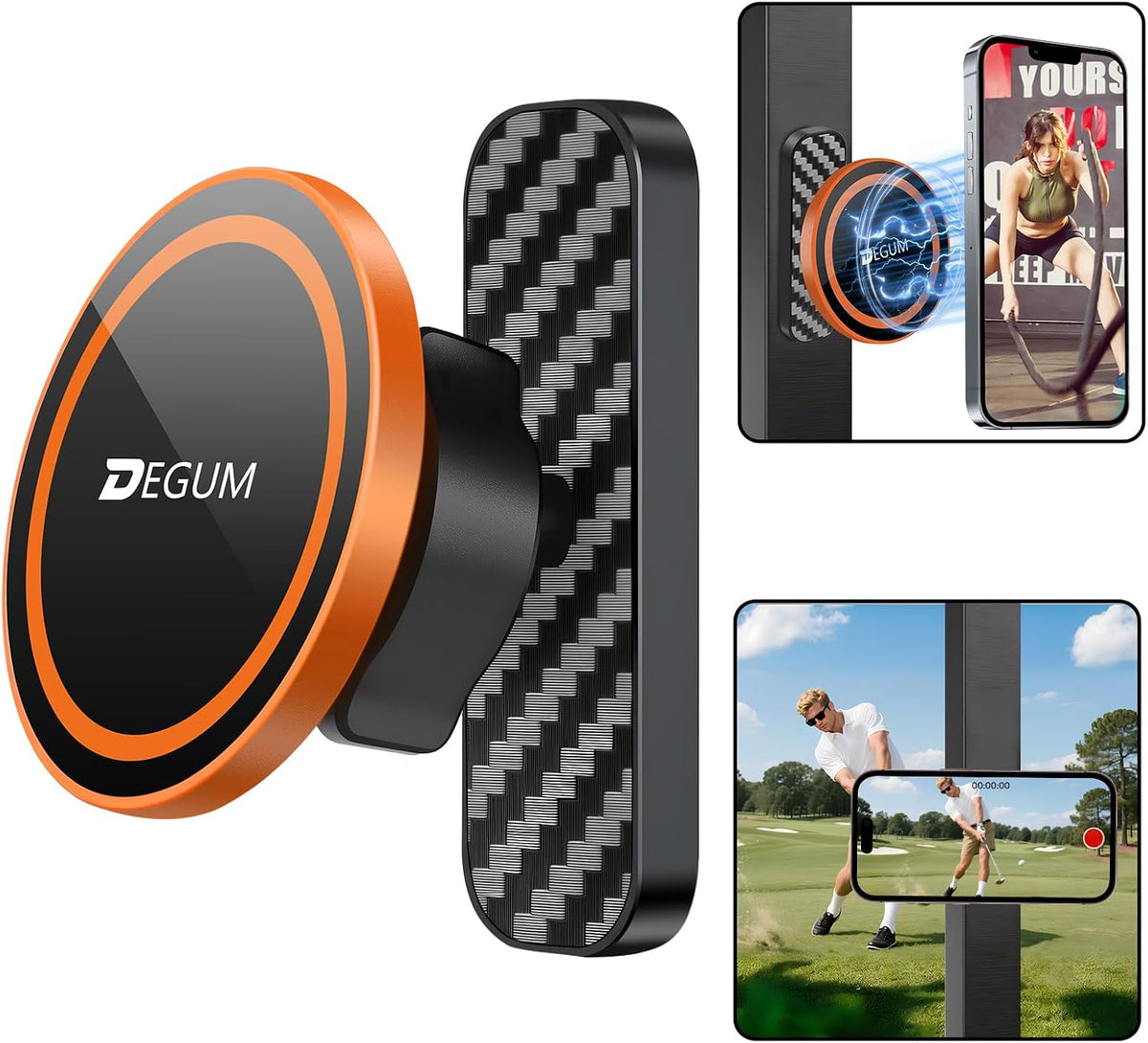 DEGUM Magnetic Golf Cart Phone Holder, Unique Golf Accessories for Men, Red