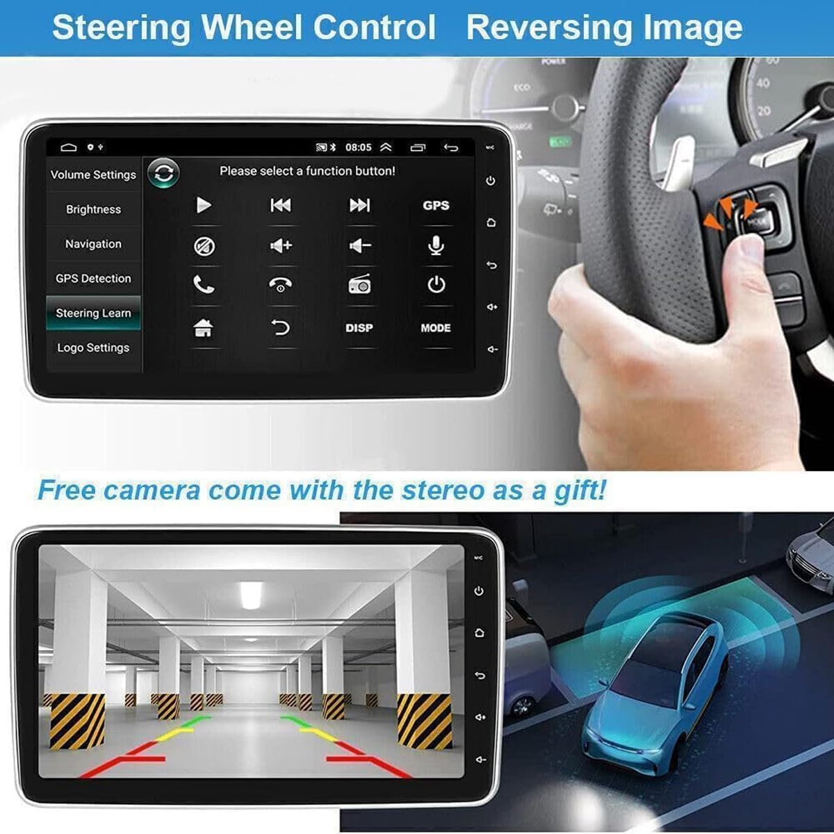 Android 13 Car Stereo Radio Compatible for Kia Sorento 2004-2008, 10inch Touchscreen Car Radio with WiFi/GPS Navigation,Bluetooth,FM/RDS Radio,SWC, 4+64GB