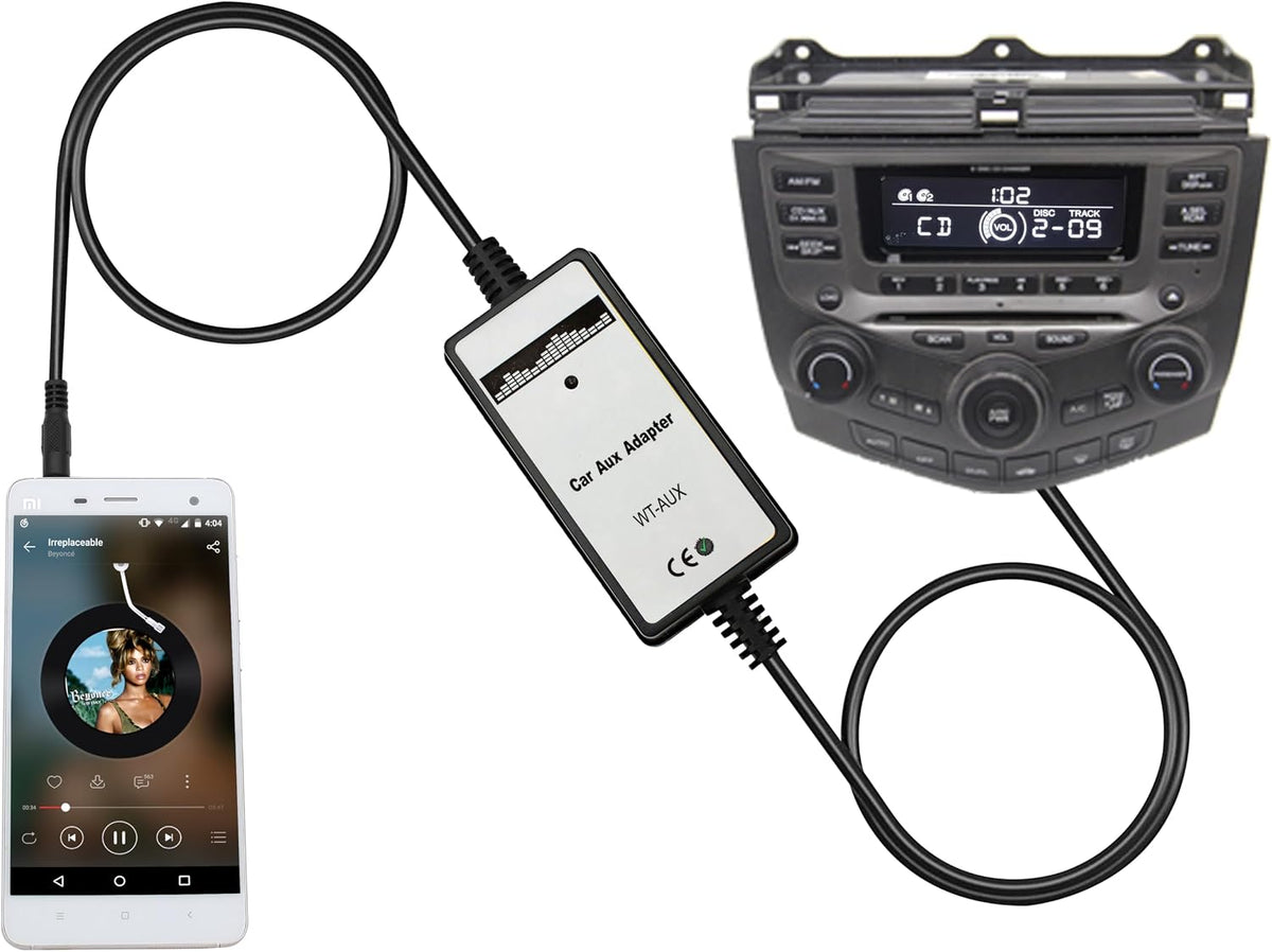 Car Audio CD to USB AUX Adapter for Honda Accord 2003-2012 Plug & Play