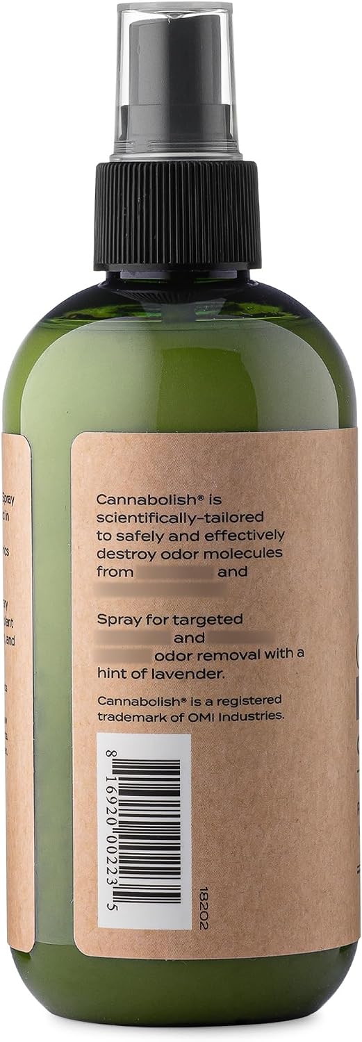 Cannabolish Lavender Smoke Odor Eliminator Spray and Air Freshener, 8 fl. oz, Natural Ingredients