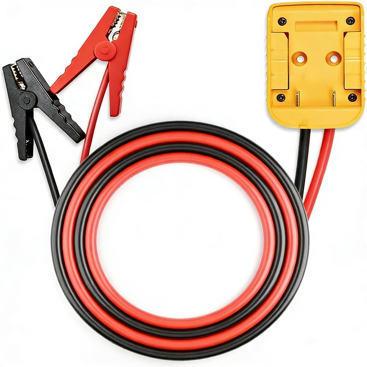 Jumper Cables Adapter with Alligator Clips, Compatible with 20V Battery, 2FT 8AWG Portable Battery Jump Starter Automotive Booster Cables Power for Jump Starting Tool