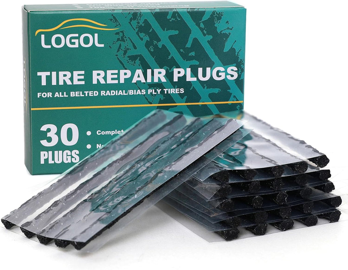 60Pcs Tire Repair Rubber Nail Kit with Tire Glue for Repair of Punctures