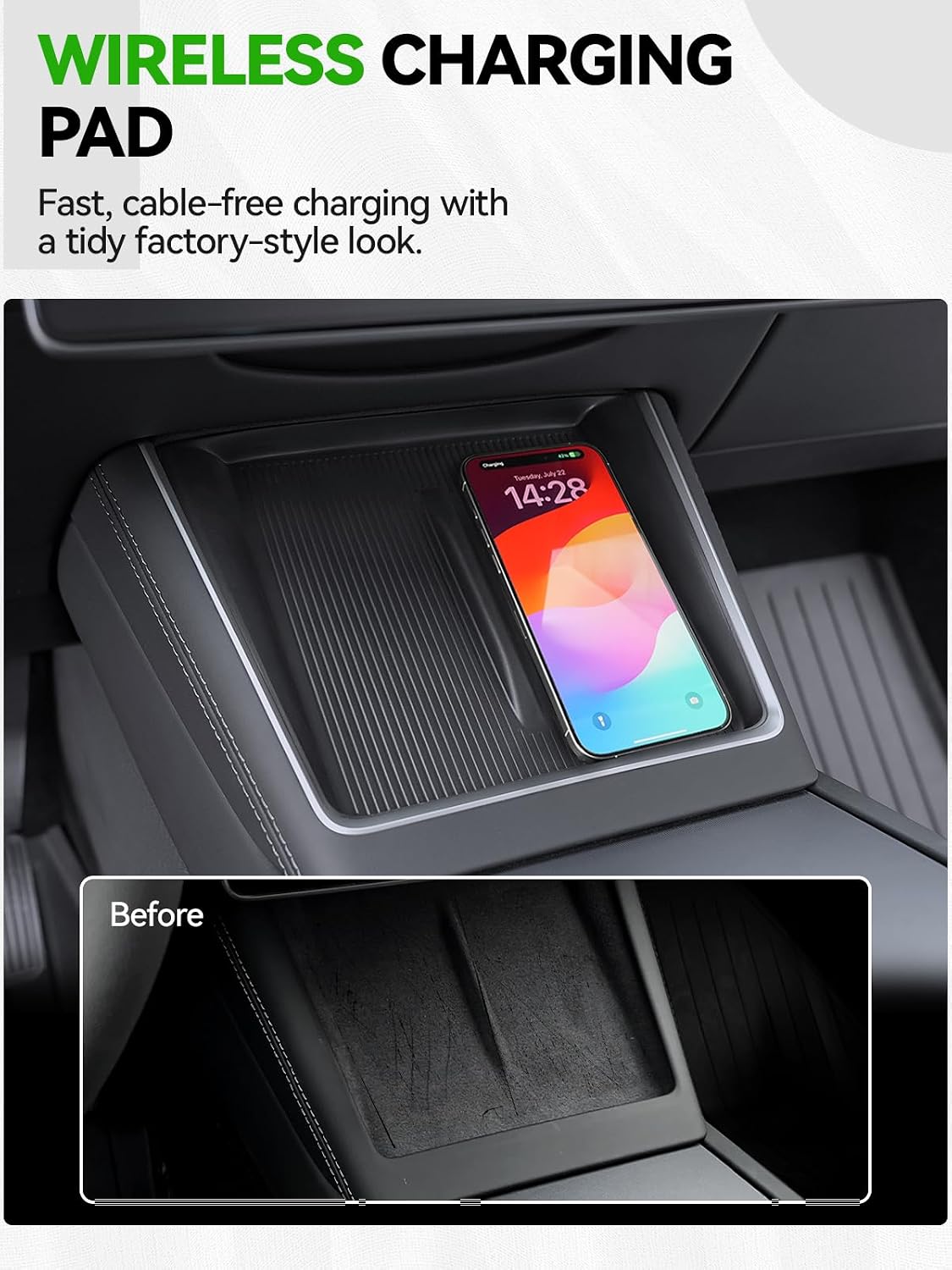 10PCS Center Console Organizer Tray for 2025 2026 Tesla Model Y Juniper Accessories, Under Seat Storage Armrest Hidden Storage Box Cup Holder Charger Pad for Tesla ModelY Juniper (Not fit Standard)