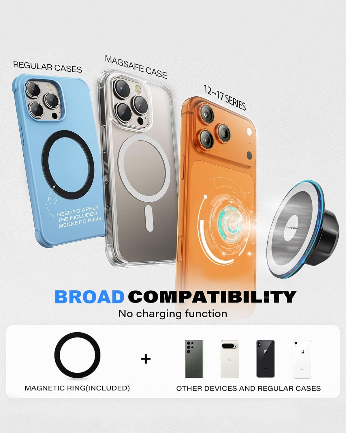 Magnetic Phone Holders for Your Car Cup Holder & Air Vent-2 Packs