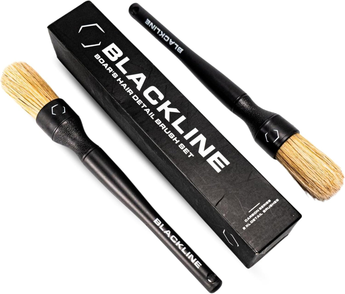 Blackline Car Detailing Brush Set, 2 Pack - Ultra Soft Bristles, Interior