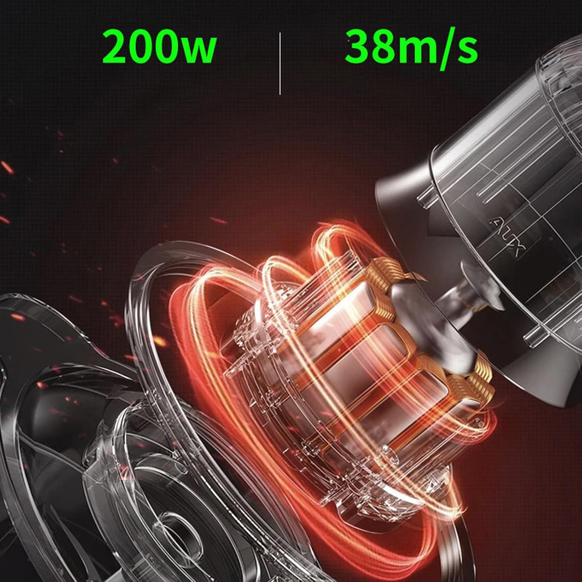 High Power Car Vacuum Cleaner Handheld Fan Blower Efficient Filtration System ABS Pet Hair Removal ABS Car Cleaning Tool