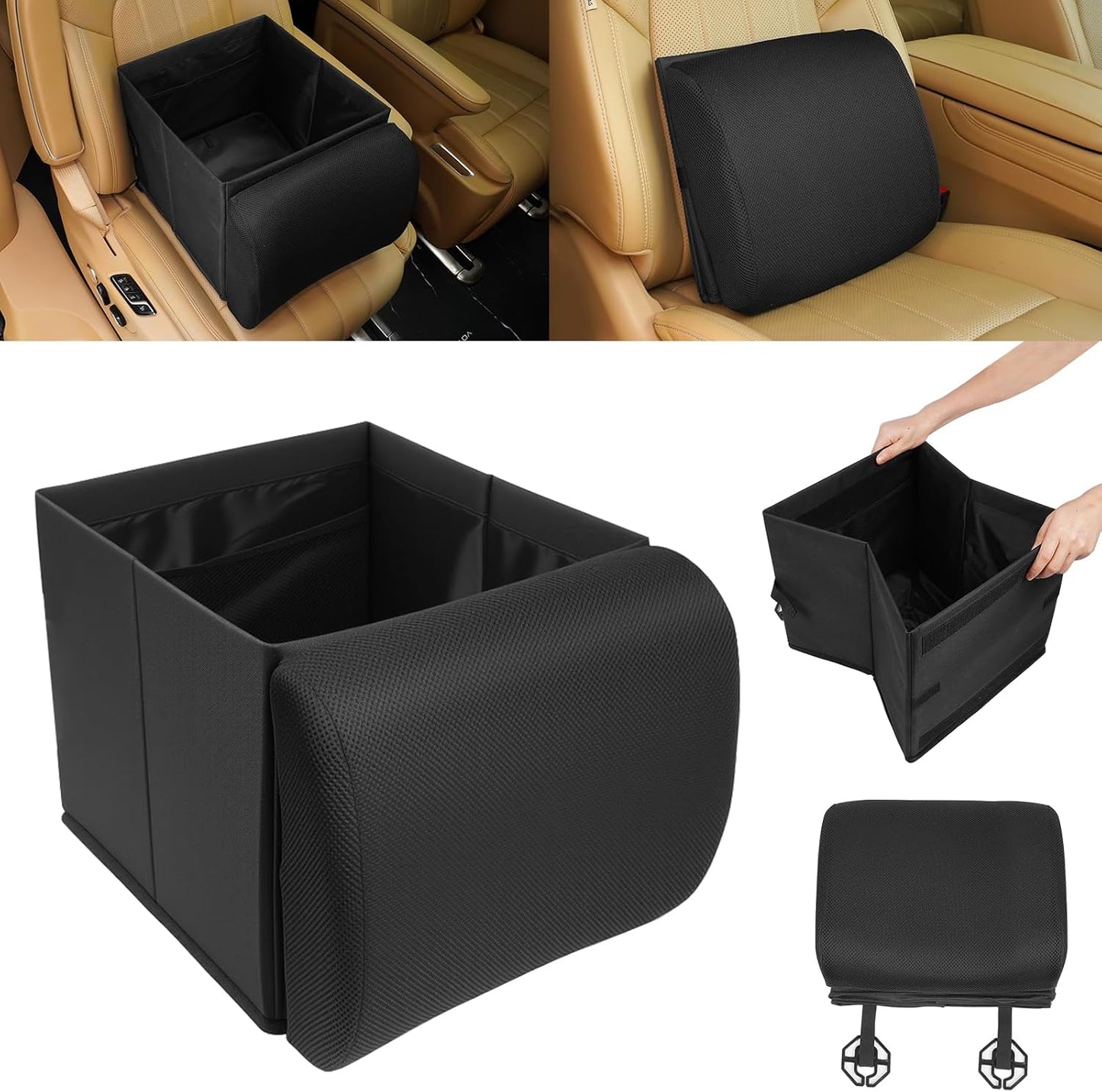 MIKKUPPA Car Trunk Organizer - 70L Collapsible Trunk Organizer with Reinforced Handles for Groceries, Car Storage Organizers for SUV Auto Truck Van with Non Slip Bottom (White)